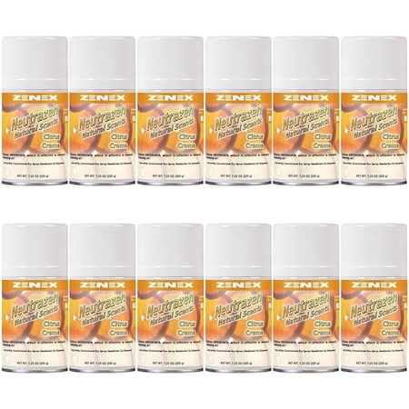 Zenex Neutrazen Citrus Creme Scent Metered Odor Neutralizer net 7 oz., 12PK 491505